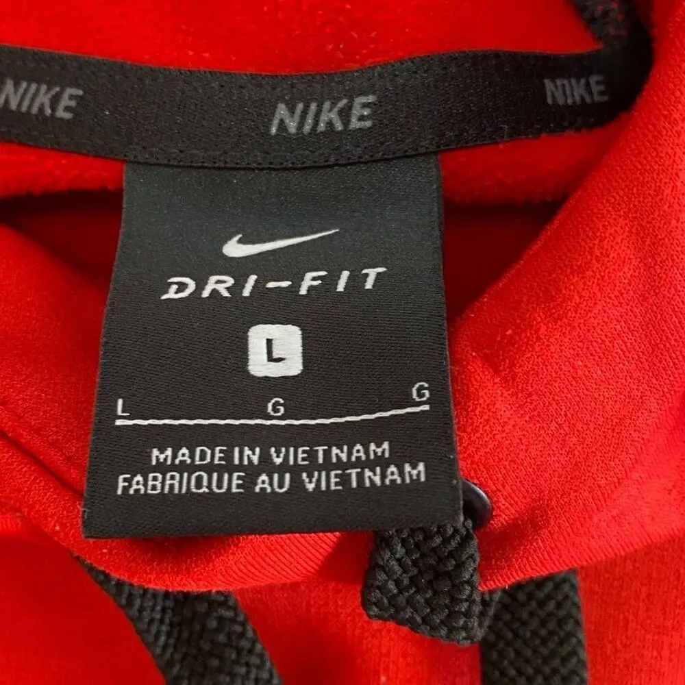 Nike Dri-FIT Hoodie Men's L Red Pullover Sweatshirt BV2764-657
